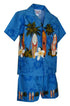 Plumeria Surfboard Palm Boy's 2pc Hawaiian Cabana Set
