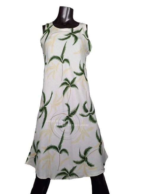 Hurricane Palm Women's Short Tank Flared Hawaiian Dress