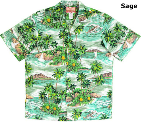 Pineapple Palm Island Men's Hawaiian Shirt