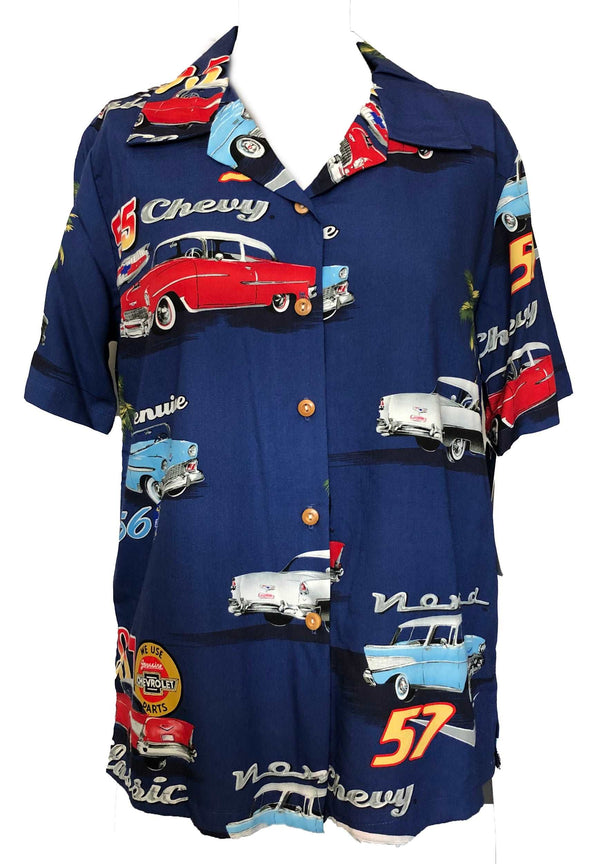 Classic Chevrolet Tri-5 Women's Hawaiian Camp Shirt