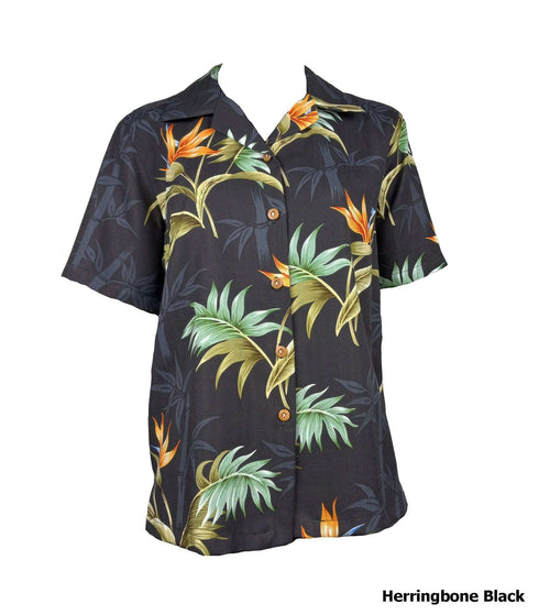 Bamboo Paradise Women's Hawaiian Camp Shirt