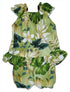 Frangipani Monstera Fern Girl's 2pc Hawaiian Cabana Set