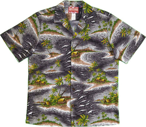 Nalu Waves Island Men's Hawaiian Shirt
