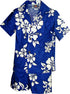 Shadow White Hibiscus Boy's 2pc Hawaiian Cabana Set