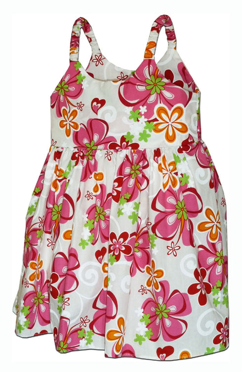 Leilani Heavenly Flower Girl's Hawaiian Flared Dress