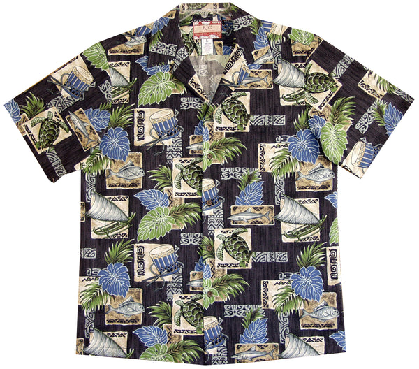 Hawaiian Nation Icons Men's Hawaiian Shirt