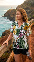 Oriental Watercolor Women's Hawaiian Camp Shirt – 100% Rayon, Made in Hawaii | RJC