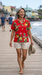 RJC Bird of Paradise Display Women's Hawaiian Camp Shirt – Rayon, Made in Hawaii