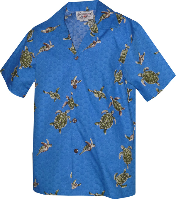 Honu Turtle Swim Boy's Hawaiian Shirt