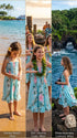 Paradise Lei Panel Girls Hawaiian Smocked Dress