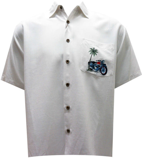 Christmas Bound via Motorcycle Bamboo Cay Embroidered Shirt
