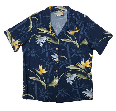 Bamboo Paradise Women's Hawaiian Camp Shirt