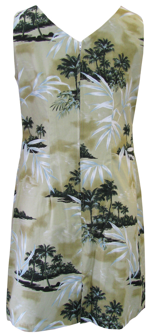 Bamboo Island Women's Sheath Hawaiian Short Tank Dress