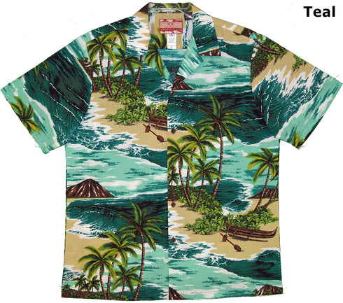 Outrigger Canoe Paddle Men's Hawaiian Shirt