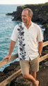 Paradise Found Men's Hibiscus Panel Hawaiian Shirt, view 5 of 12