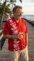 Paradise Found Men's Hibiscus Panel Hawaiian Shirt, view 4 of 12