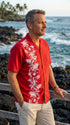 Paradise Found Men's Hibiscus Panel Hawaiian Shirt, view 2 of 12