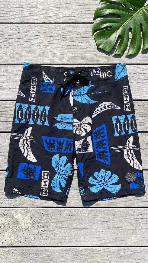Hawaiian Island Creations HIC 19" Mahi Mahi Palms 8 Way Stretch Boardshorts