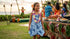 Hala Pineapples Hawaiian Girls Scarf Hem Dress