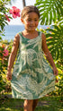 Hala Pineapples Hawaiian Side Tie Double Elastic Girls Strap Dress