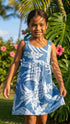 Hala Pineapples Hawaiian Side Tie Double Elastic Girls Strap Dress