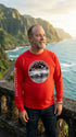 Surfers Hawaii Island Long Sleeve Tee Shirt – 100% Cotton, Screen Printed in Hawaii | RJC