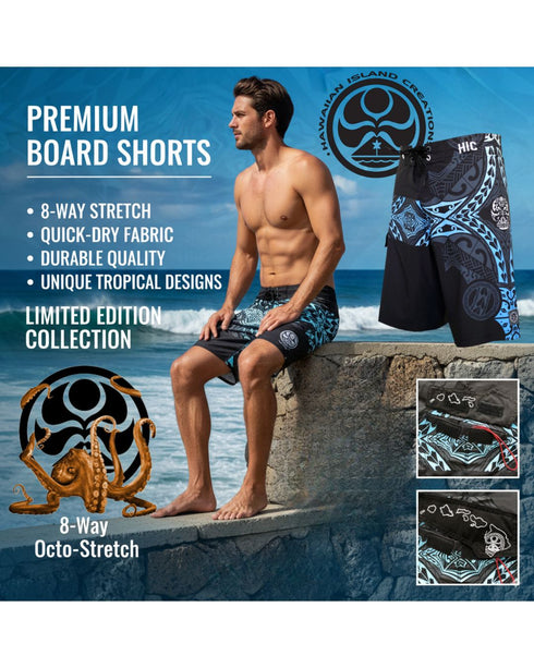 Hawaiian Island Creations (HIC) 21" Kanaha 8 Way Stretch Boardshorts