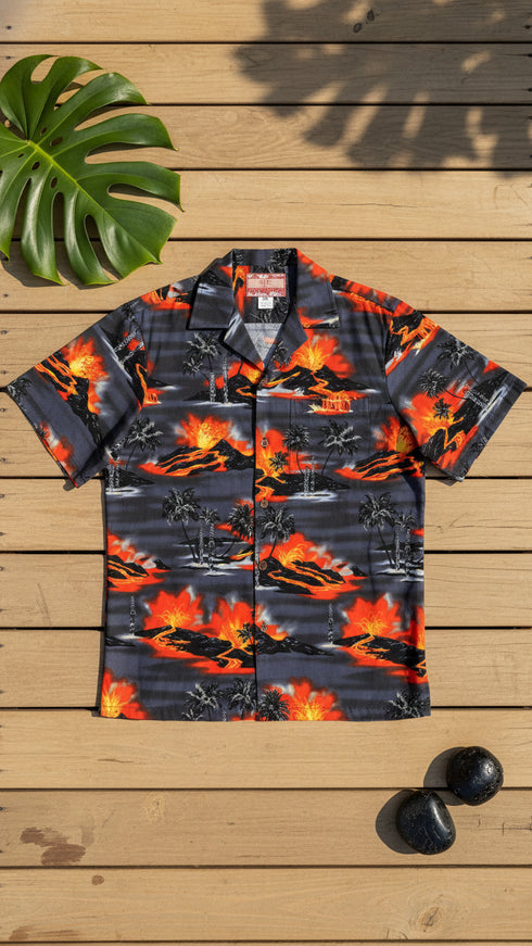 Kilauea Big Island Volcano Men's Hawaiian Shirt