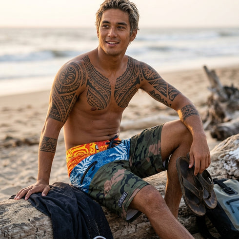 HIC 20" UA Huka 8-Way Octo Stretch Men's Board Shorts – Limited Edition