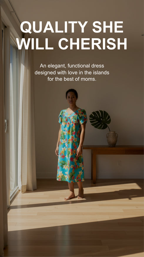 RJC Women's Colorful Plumeria Muumuu Dress
