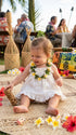 RJC Toddler Girls Classic Hibiscus Ruffle Wedding White Dress