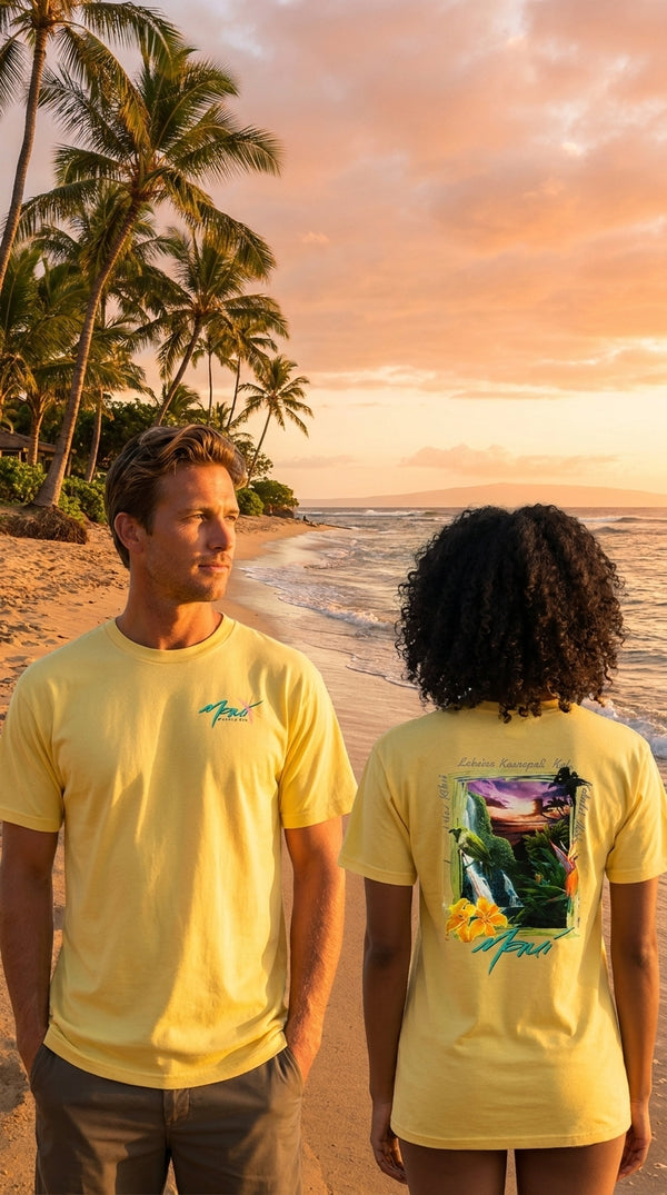 Maui Destinations Screenprinted Hawaiian T-Shirt