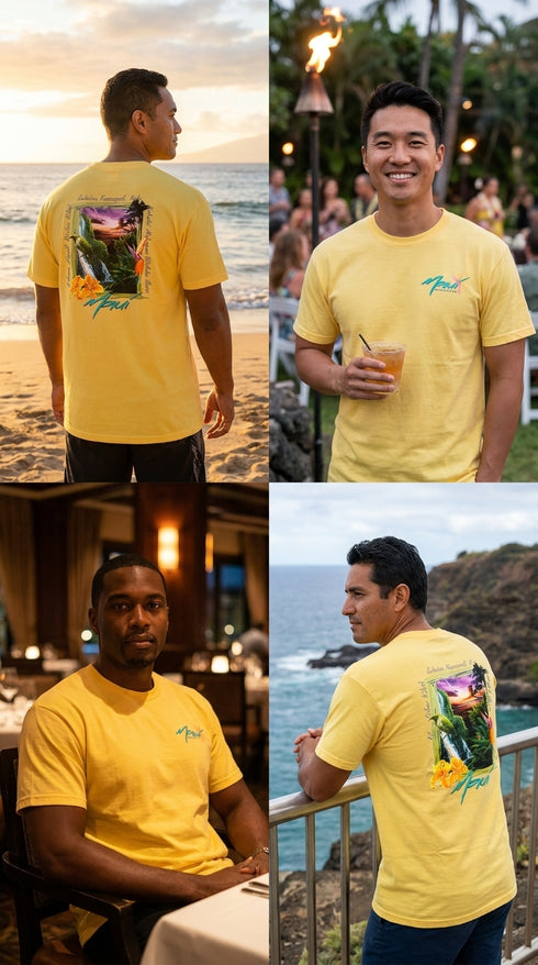 Maui Destinations Screenprinted Hawaiian T-Shirt