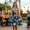 Women’s Smocked Tube Dress – White Hibiscus Fern Print