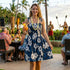 Women’s Smocked Tube Dress – White Hibiscus Fern Print