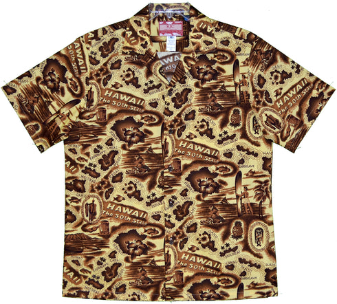 Hawaii the 50th State Men's Hawaiian Shirt