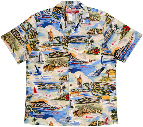 King Kamehameha Hawaii Islands Men's Hawaiian Shirt