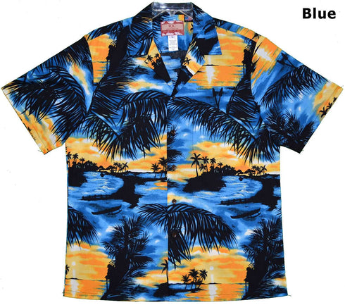 Colorful Island Sunset Men's Hawaiian Shirt