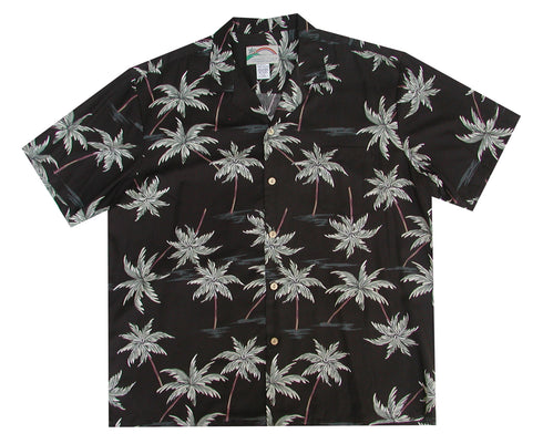 Paradise Found Men's Makani Wind Palm Hawaiian Shirt