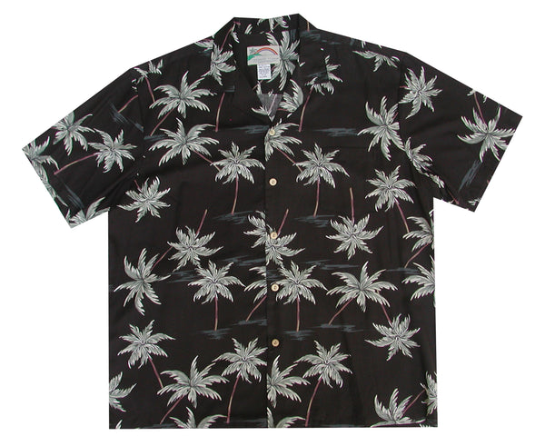 Paradise Found Men's Makani Wind Palm Hawaiian Shirt