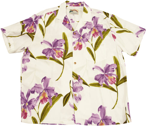 Paradise Found Men's Double Orchid Hawaiian Shirt