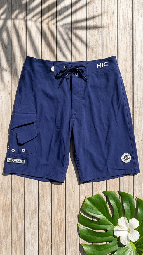HIC Hawaiian Island Creations Men's Generals 8-Way Stretch Boardshorts – Quick Dry, SPF 50, Surf Board Shorts