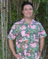 Pink Flamingo Parrot Men's Hawaiian Shirt