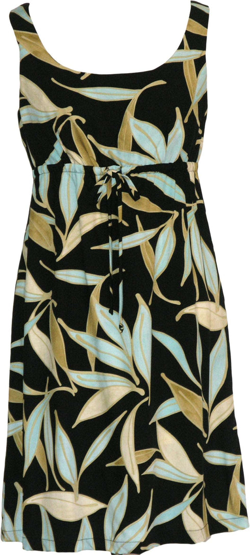 Asian Serenity Women's Empire Tie Front Hawaiian Dress (Regular Fit)