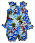Diamond Head Ocean Wave Girl's 2pc Hawaiian Cabana Set