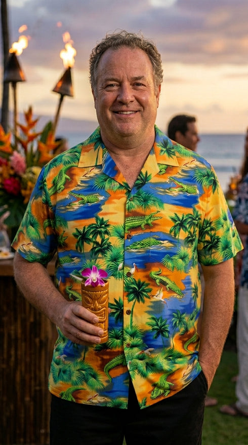 Pacific Legend Tropical Shirts Alligators