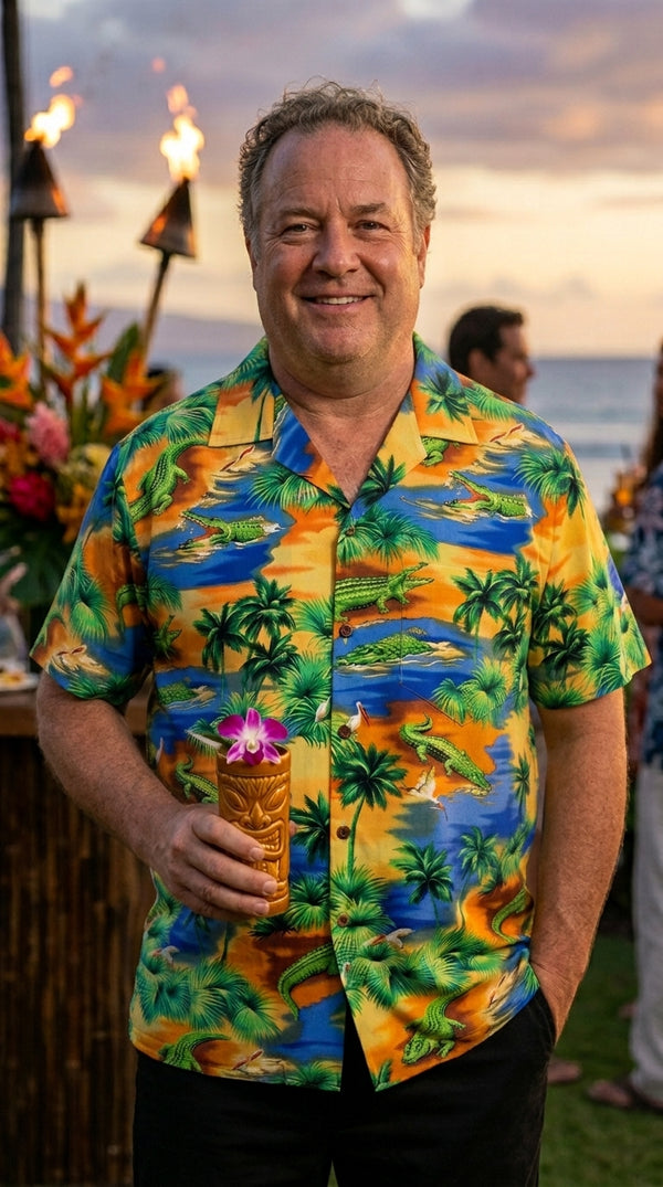 Pacific Legend Tropical Shirts Alligators