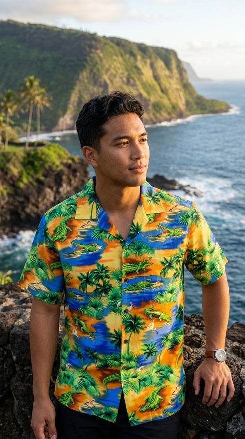 Pacific Legend Tropical Shirts Alligators