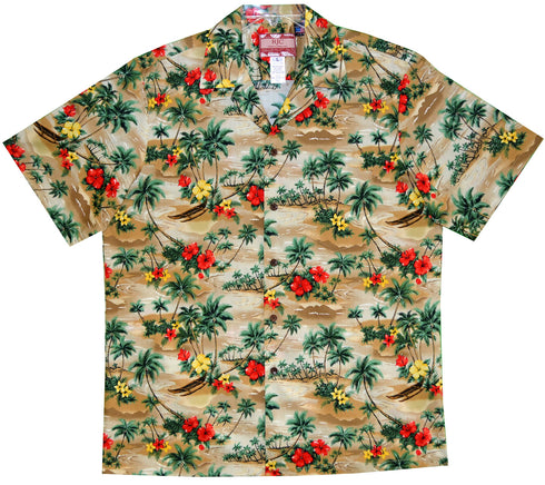 Sandy Coconut Palm Men's Hawaiian Shirt