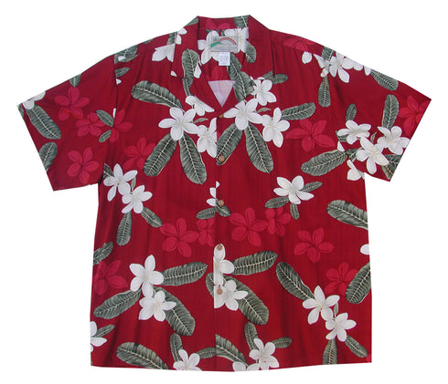 Paradise Found Men's Plumeria Hawaiian Shirt